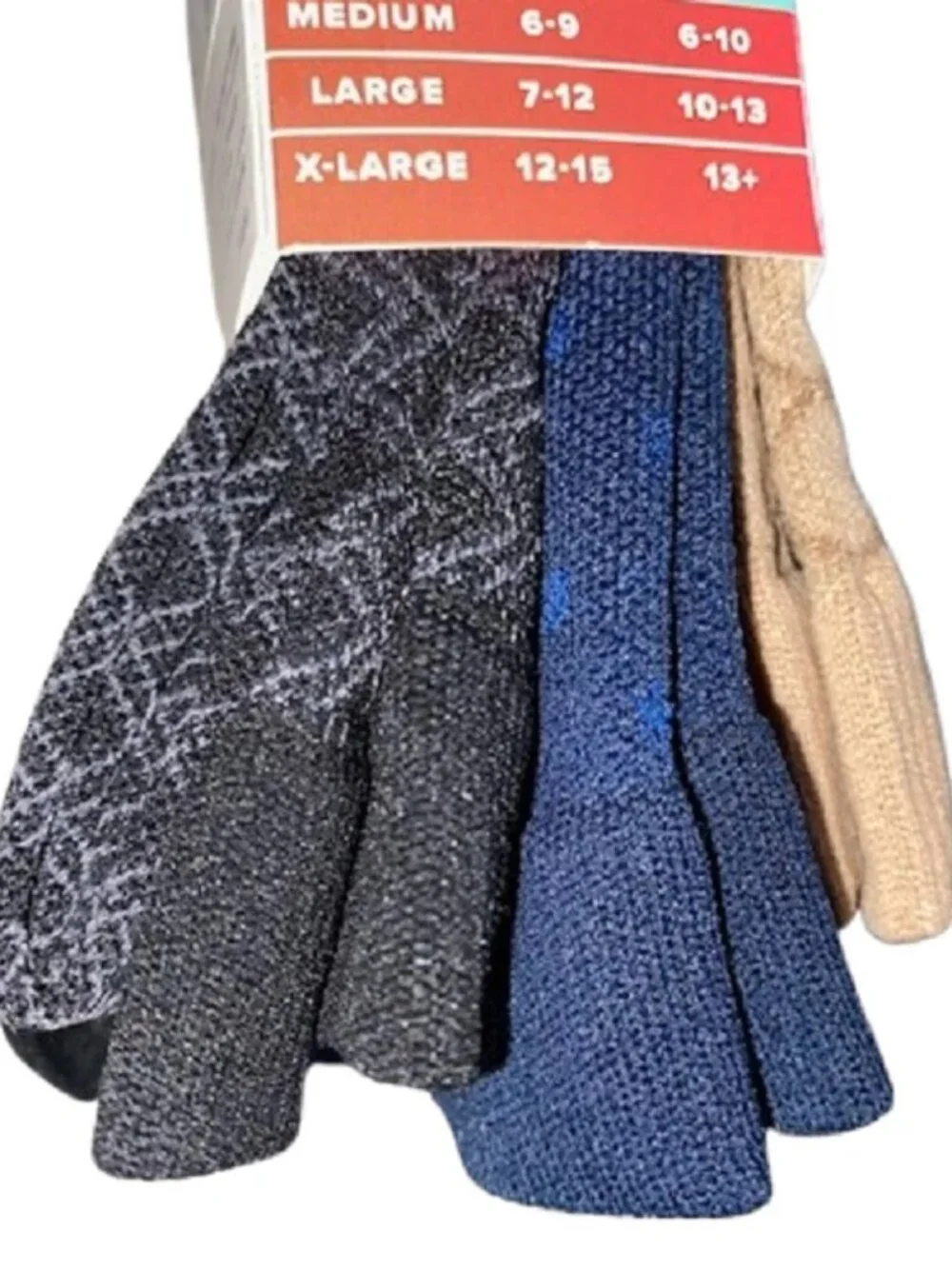 MediPeds 3 Pair Women's Mild Compression Fancy Knee High Socks, Shoe Size 10-13